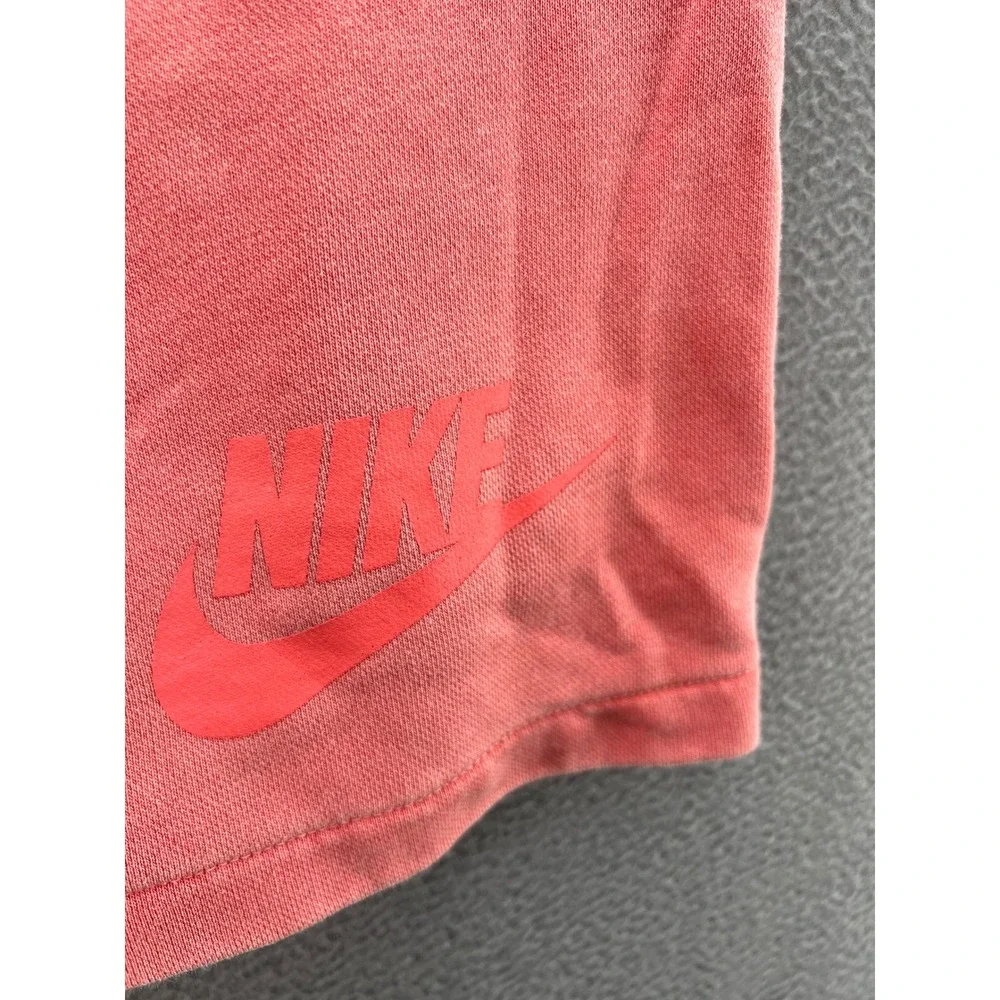 Nike Mens Club Fleece Shorts Mens XL Faded Red Coral Graphic Logo Drawstring